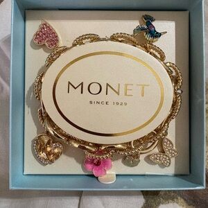 Monet Gold Charm Bracelet